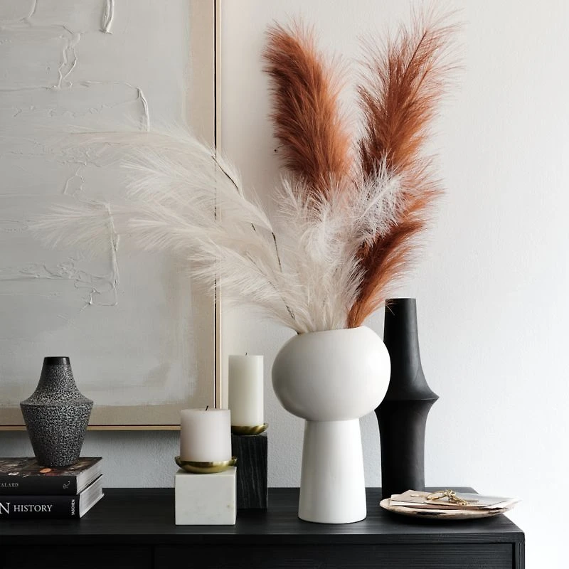 Rust Faux Pampas Grass