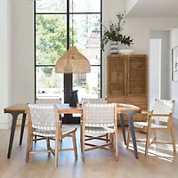 Lakin 61"-99" Teak Extendable Dining Table