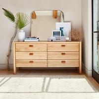 Bremond 6-Drawer Oak Dresser