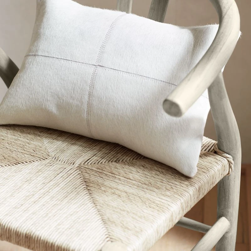 Crescent Weathered Grey Wood Wishbone Dining Chair