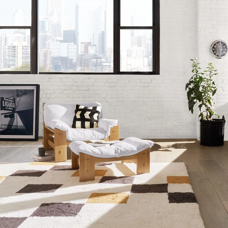 Shinola Michigan Ottoman