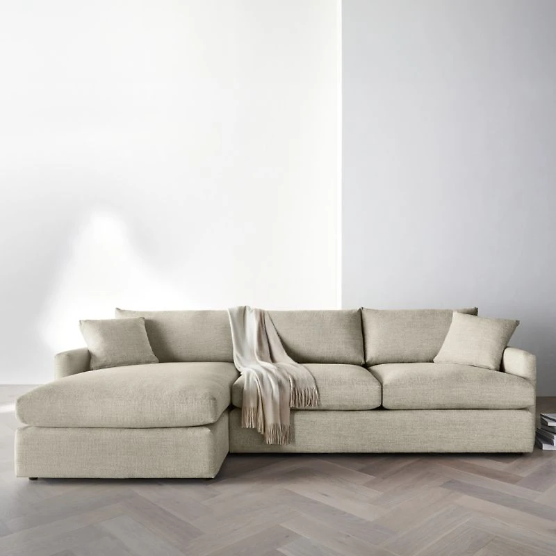 Lounge Deep 2-Piece Sectional Sofa with Chaise Lounge