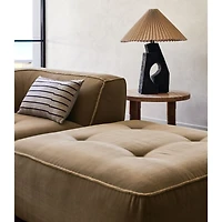 Ruins Cream Ceramic Sculptural Table Lamp with Pleated Shade by Athena Calderone 20"
