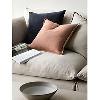 Bari 20"x20" Black Knitted Throw Pillow Cover