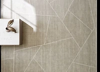 Teramo Performance Handwoven Abstract Grey Area Rug 9'x12'