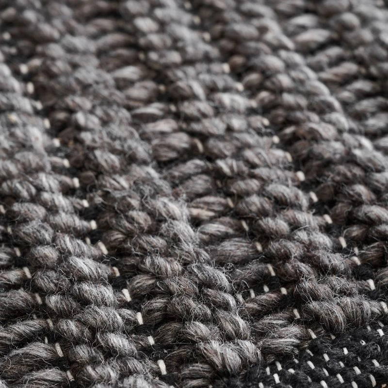 Prato Performance Wool Black Area Rug 6'x9'