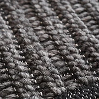 Prato Performance Wool Black Area Rug 6'x9'