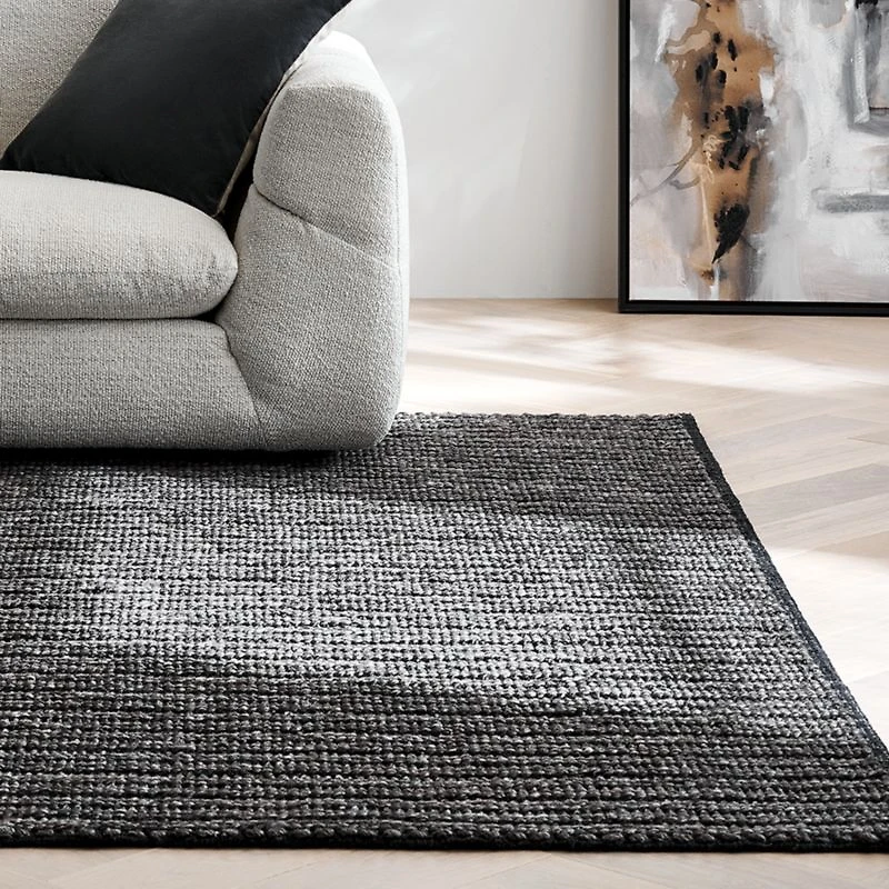 Prato Performance Wool Black Area Rug 6'x9'