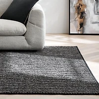 Prato Performance Wool Black Area Rug 6'x9'