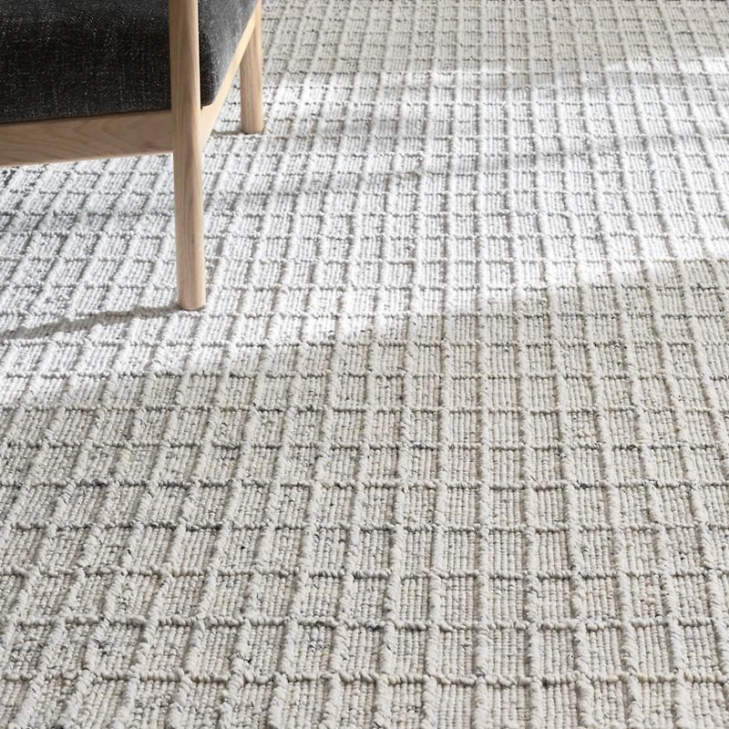 Arles Performance Wool Handwoven Ivory Rug 12"x18" Swatch