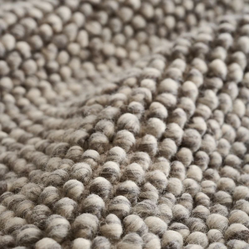 Orly Wool Blend Handwoven Cream and Grey Area Rug 10'x14'