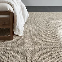 Orly Wool Blend Handwoven Cream and Grey Area Rug 8'x10'