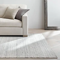 Toulouse Performance Checkered Warm Tan Area Rug 6'x9'