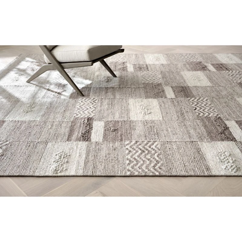 Avignon Wool Flatweave Taupe Area Rug 10'x14'