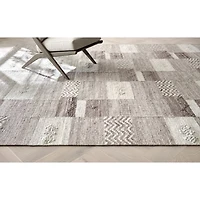 Avignon Wool Flatweave Taupe Area Rug 10'x14'