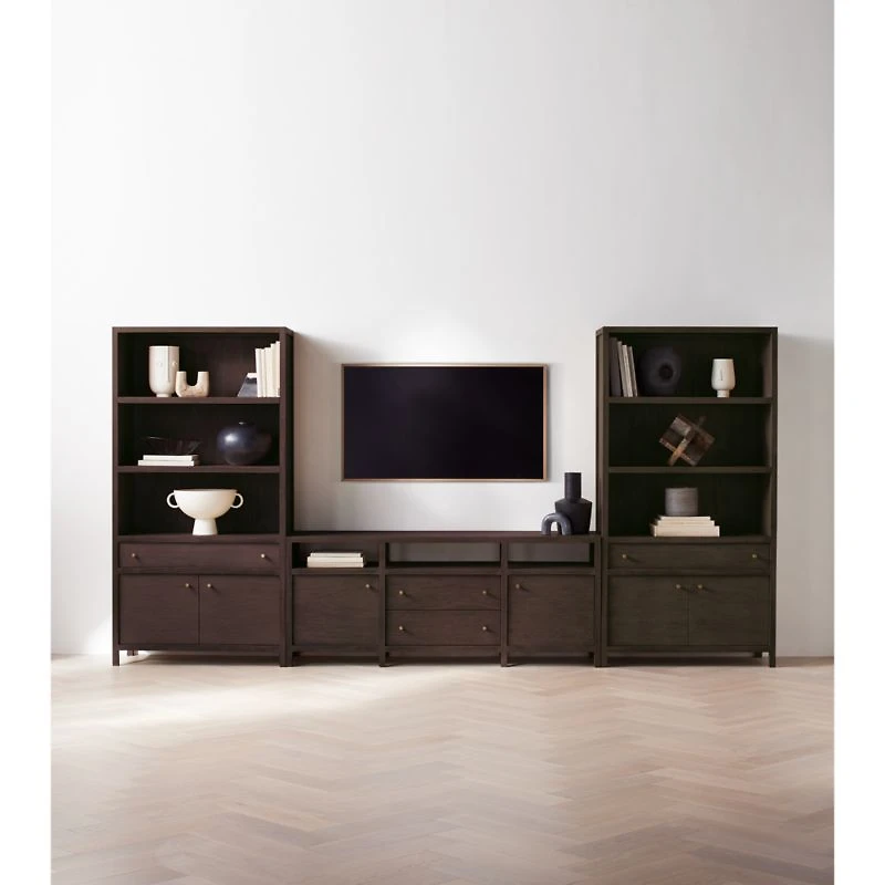 Keane Espresso Wood Closed Bookcase