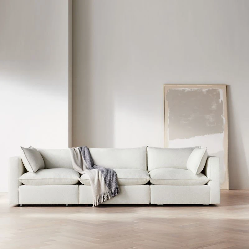 Lotus Deep Modular 3-Piece Extra Long Sofa Sectional