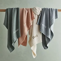 Bubble Knit Arctic Ivory Baby Stroller Blanket