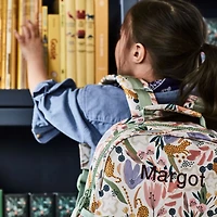 Dreamer Leopard Floral Kids Backpack with Side Pockets