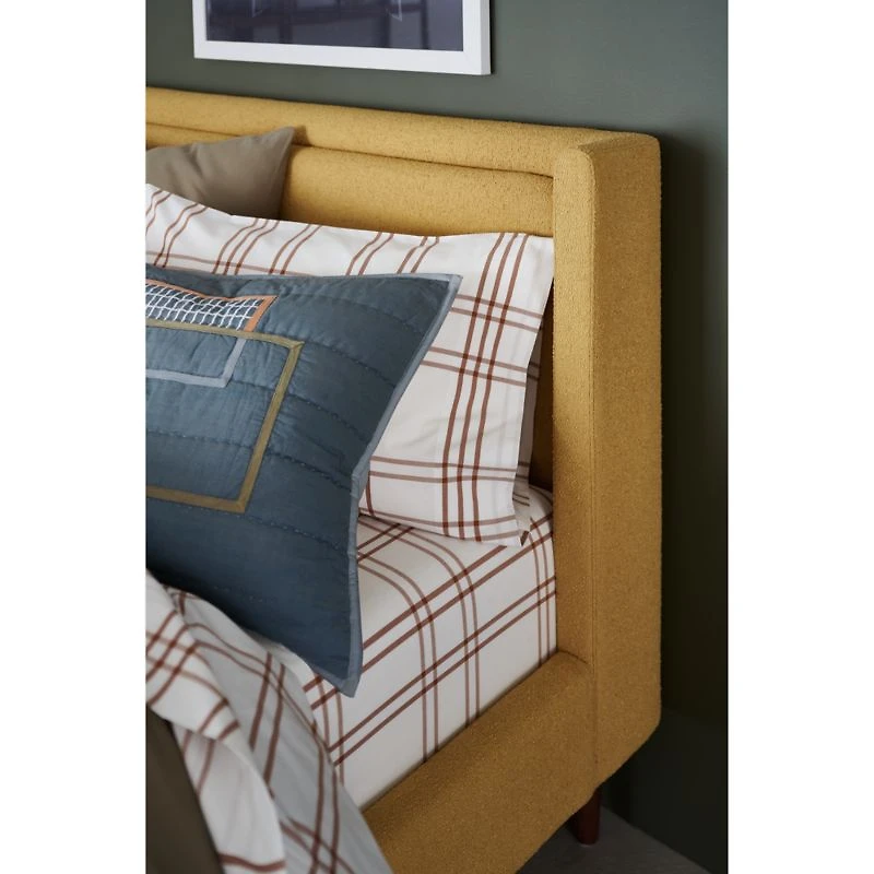 Weston Tuscan Yellow Boucle Upholstered Kids Twin Bed