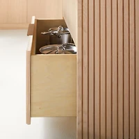Batten 84" Natural Oak Wood Kitchen Island with Storage