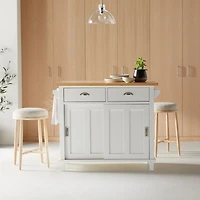 Belmont White Kitchen Island