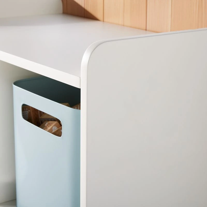 Rue White Wood 8-Cube Bookcase