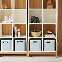 Rue White Wood 8-Cube Bookcase