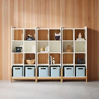 Rue White Wood 8-Cube Bookcase