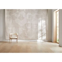 Milos Wool and Viscose Handwoven Sand Brown Area Rug 9'x12'