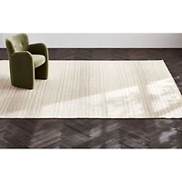 Barcelona Wool Handwoven White Beige Area Rug 9'x12'