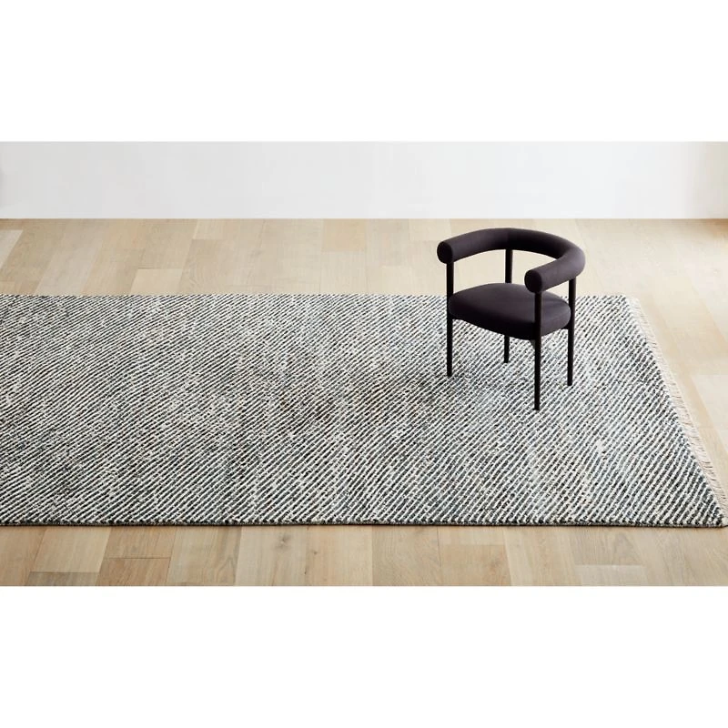 Basel Wool Hand-Knotted Blue and Sage Green Area Rug 8'x10'