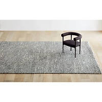 Basel Wool Hand-Knotted Blue and Sage Green Area Rug 8'x10'