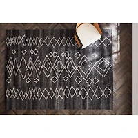 Marseilles Wool Hand-Knotted Charcoal Ivory Area Rug 8'x10'