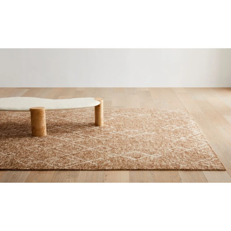 Algiers Wool Hand-Knotted Sand Brown Area Rug