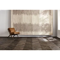 Antibes Wool and Viscose Hand-Knotted Sand Area Rug 6'x9'