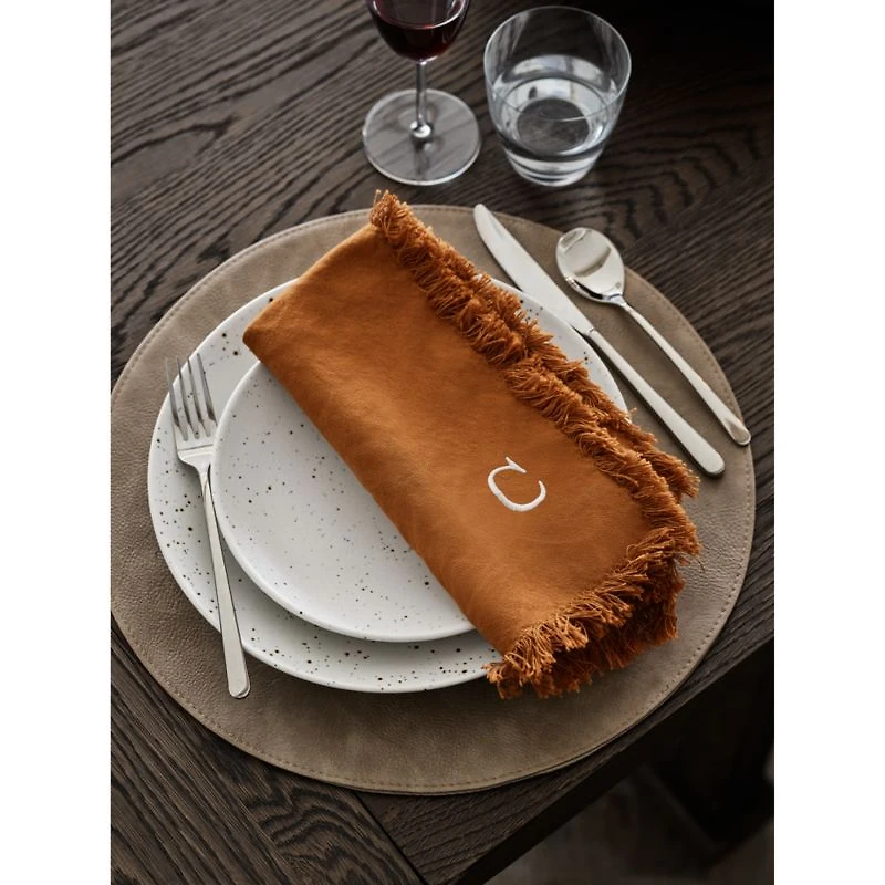 Craft Almond Brown Organic Cotton Fringe Napkin