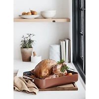 Crate & Barrel EvenCook Core ® Terracotta Ceramic Roasting Pan