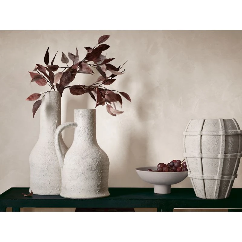 Villa White Bottle Ceramic Vase 20"