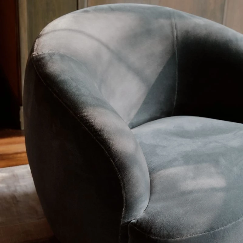 Le Marché Blue Accent Chair by Athena Calderone
