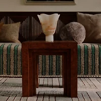 Fleurissant Warm White Onyx Table Lamp by Athena Calderone 9.9"