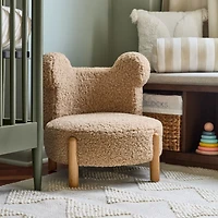 Sherpa Light Brown Bear Kids Play Chair