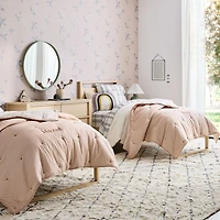 Pop Stitch Elegant Pink Organic Cotton Voile Kids Twin Comforter