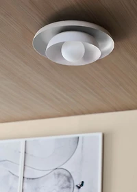 Nello White and Cream Metal Saucer 18" Kids Flush Mount Ceiling Light