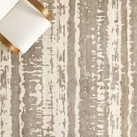 Rome Wool Blend Hand-Knotted Taupe Area Rug 6'x9'
