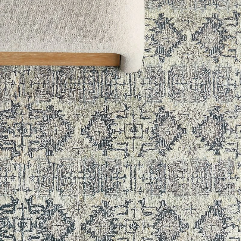 Alvarez Wool Hand-Tufted Mineral Blue Area Rug 6'x9'