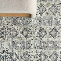 Alvarez Wool Hand-Tufted Mineral Blue Area Rug 6'x9'
