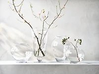Ophelia Clear Hand Blown Glass Round Vase 12"