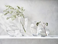 Ophelia Clear Hand Blown Glass Round Vase 12"