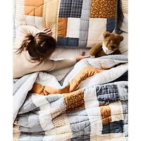 Gee's Bend Amir Amor Patchwork Organic Cotton Kids Twin Quilt